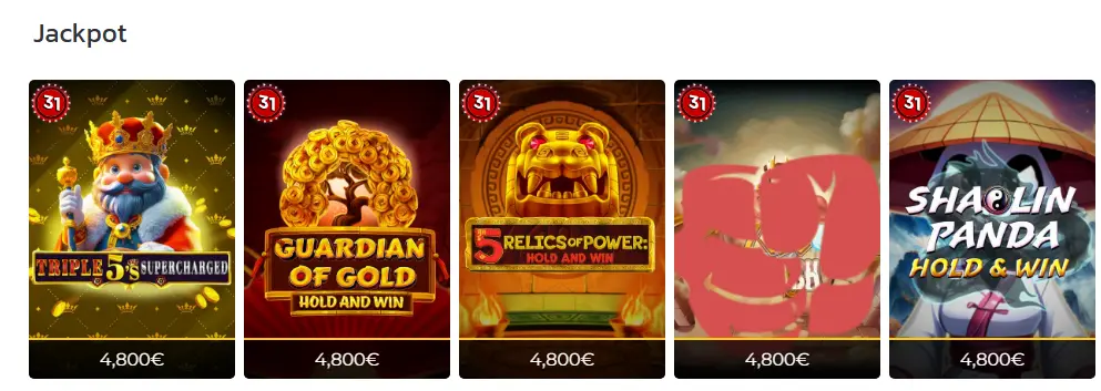 Types de bonus disponibles sur LUCKY31 CASINO
