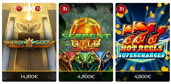 Bonus sur dépôt LUCKY31 CASINO
