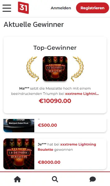 Créer un compte LUCKY31 CASINO
